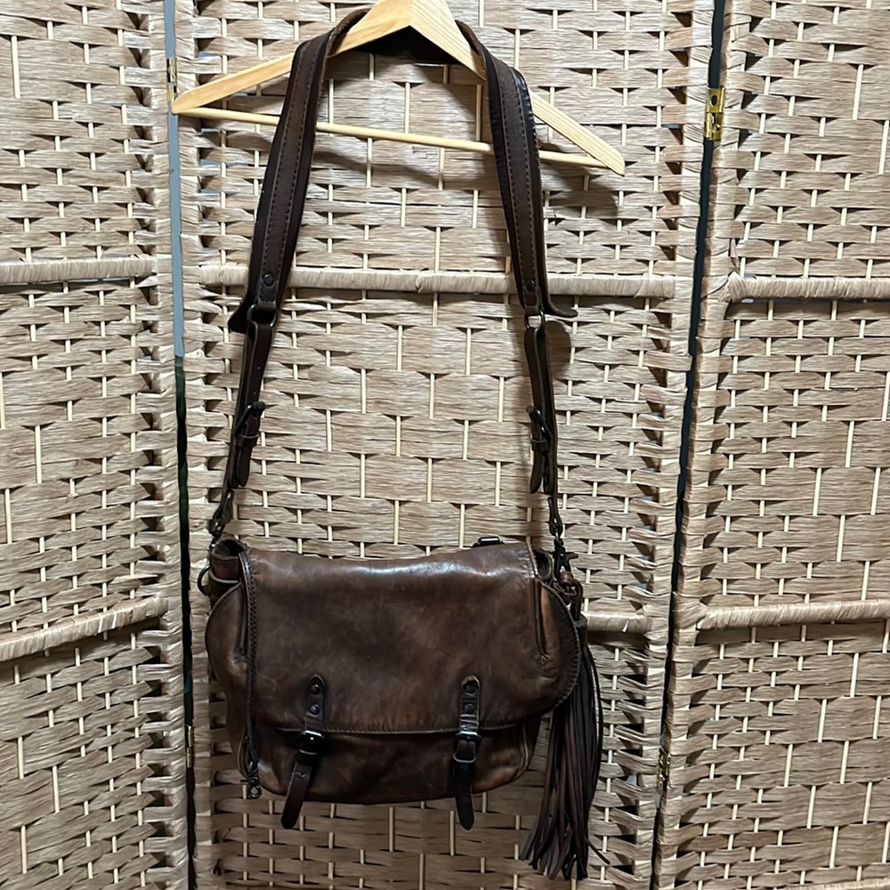 Frye leather messenger bag